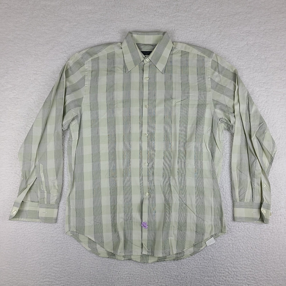 Equilibrio Shirt Mens Medium Multi Color‎ Plaid Check Dress Button Up